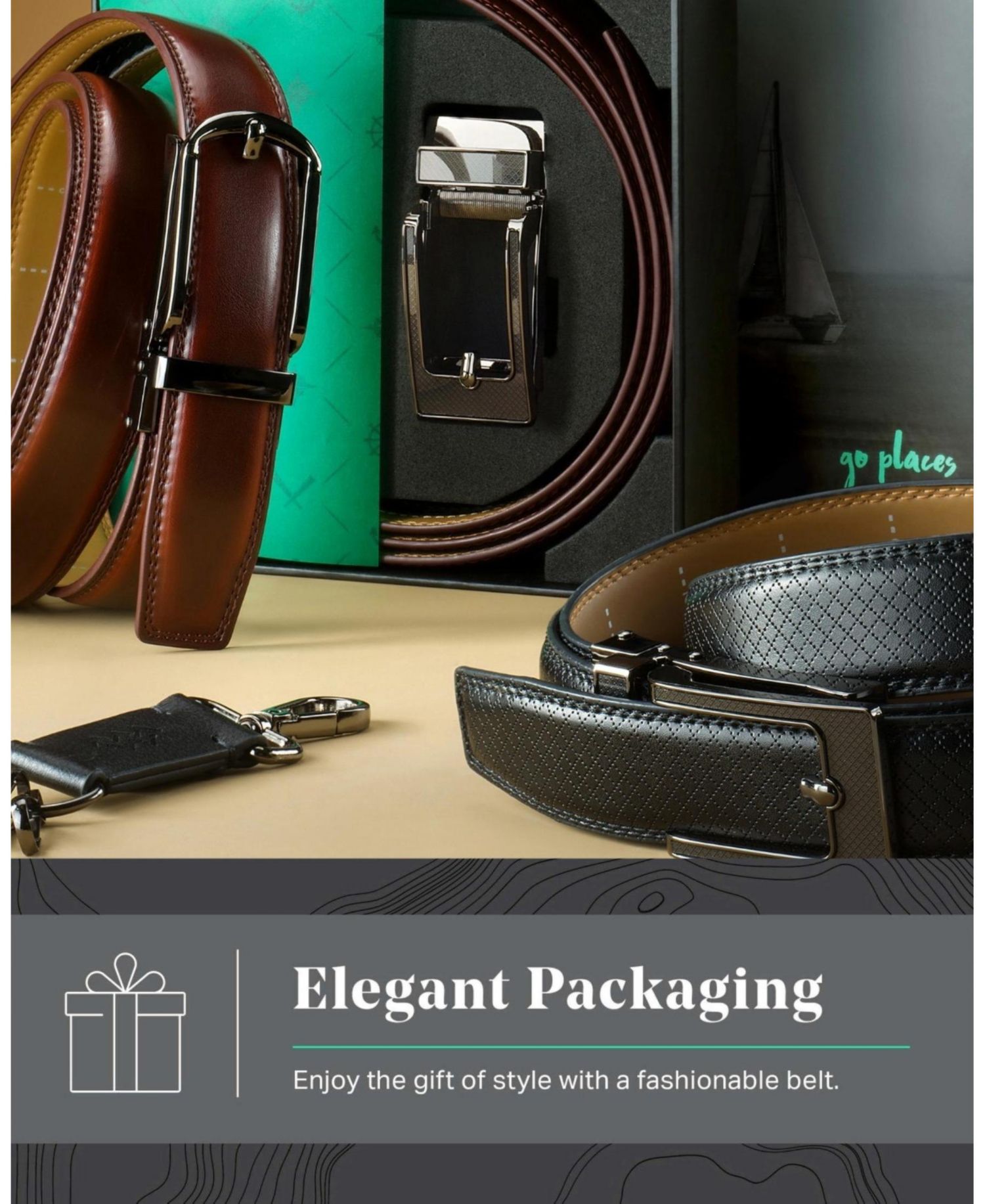 Men's Diagonal Weave Ratchet Belt