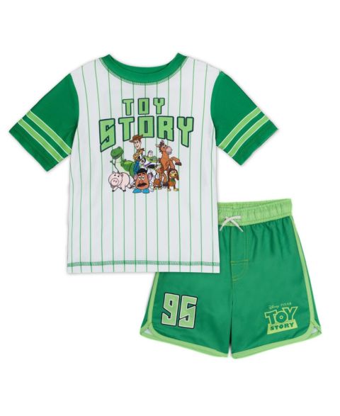 Купальники Toy Story Boys Swimwear 2-Piece Rash Guard and Swim Trunks Set
