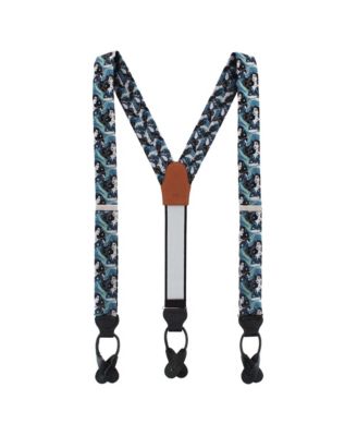 The Siren's Song Silk Novelty Button End Suspenders