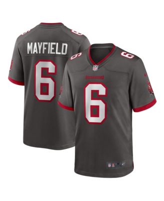 Men's Baker Mayfield Pewter Tampa Bay Buccaneers Alternate Game Player Jersey