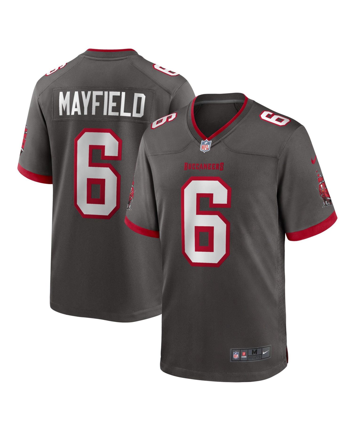 Men's Baker Mayfield Pewter Tampa Bay Buccaneers Alternate Game Player Jersey