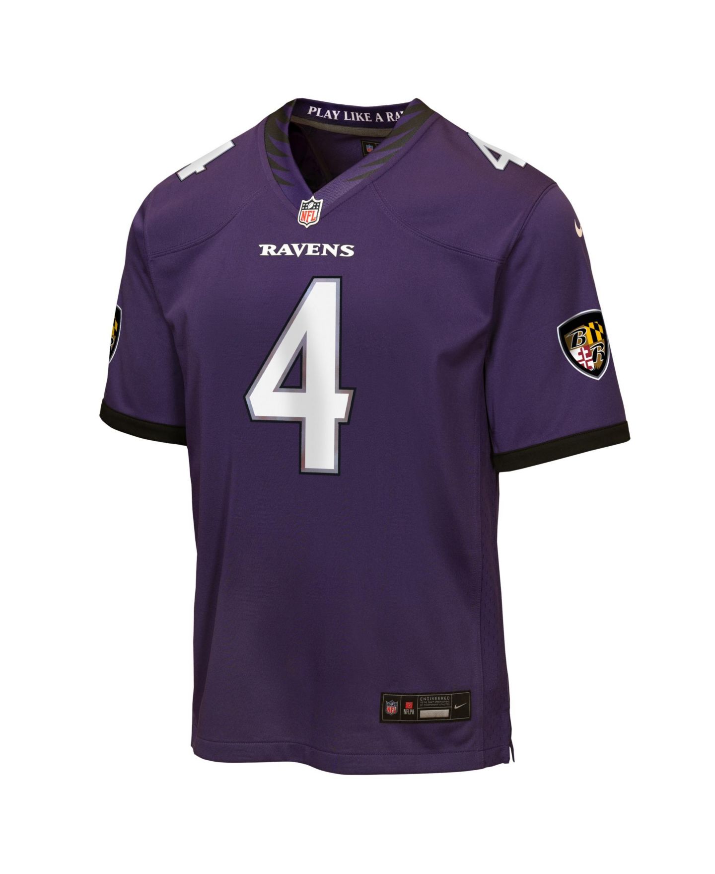Детское джерси Nike Big Boys and Girls Zay Flowers Purple Baltimore Ravens Game Jersey — фото 2