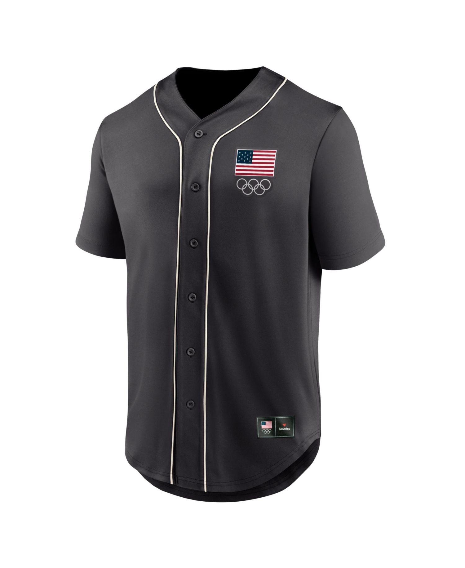 Men's Gray Team USA Core Foundation Ball Button-Up Shirt