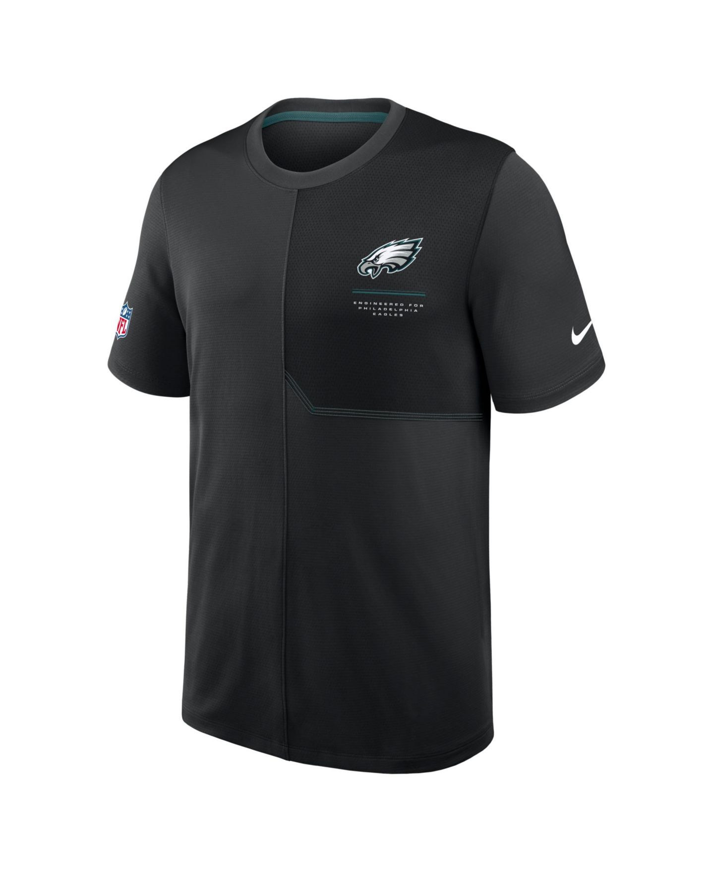 Мужская футболка Nike Philadelphia Eagles Sideline UV Dri-FIT Coaches, Black — фото 2