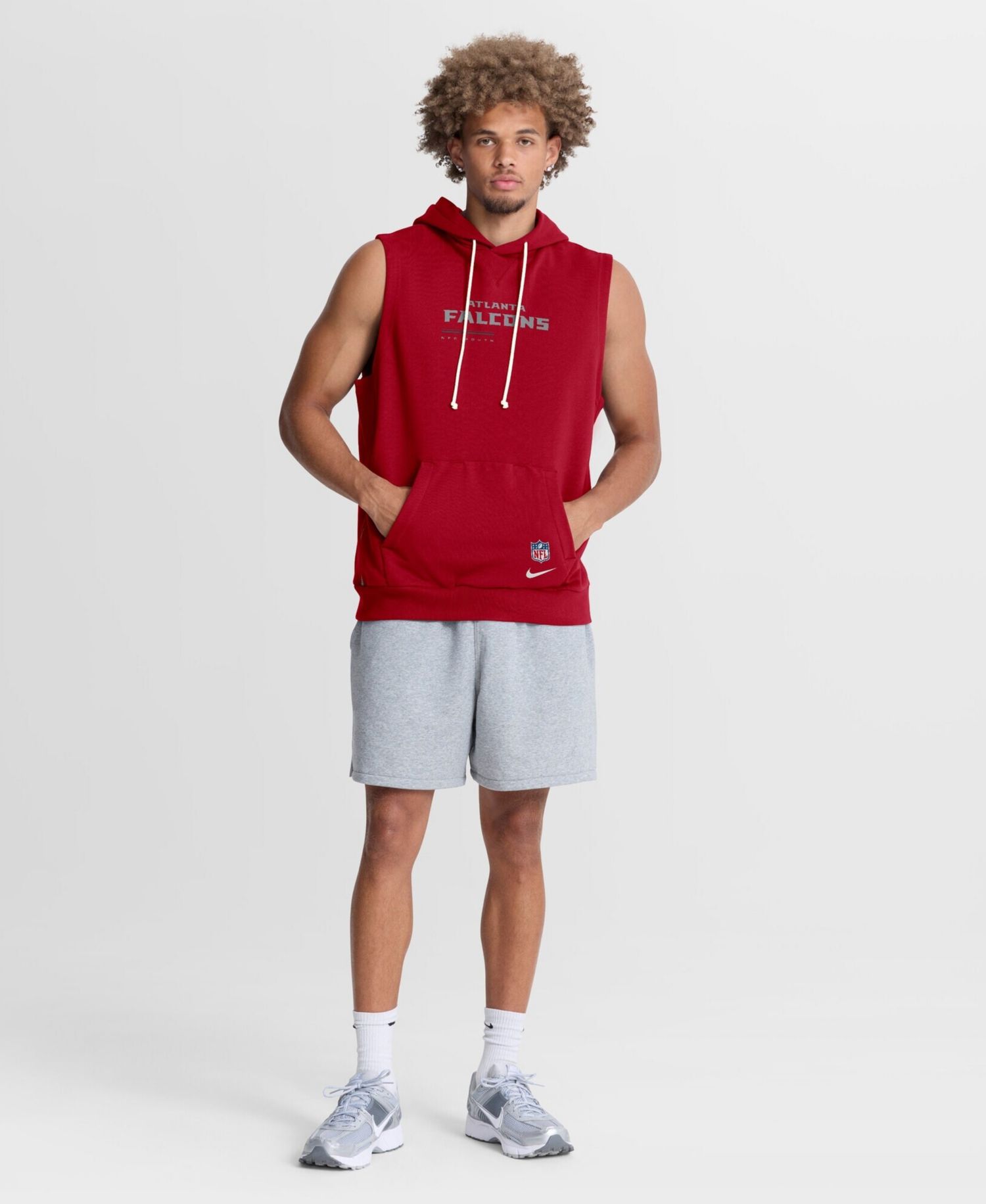 Men's Red Atlanta Falcons Sideline Standard Issue Dri-FIT Sleeveless Hoodie