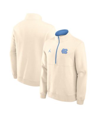 Men's Cream North Carolina Tar Heels Primetime Club Fleece Half-Zip Pullover Sweatshirt