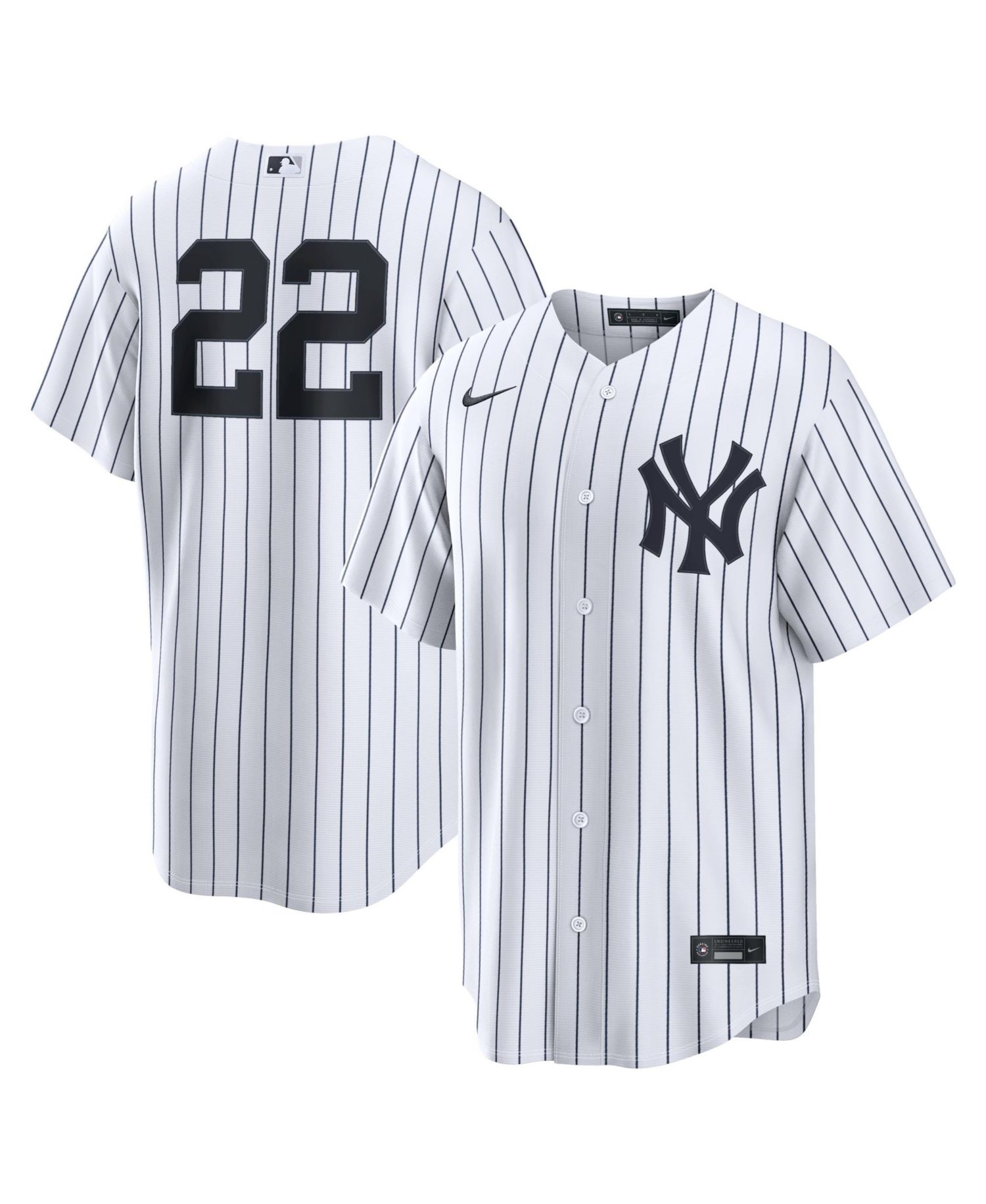 Men's Ben Rice White New York Yankees Home Replica Jersey