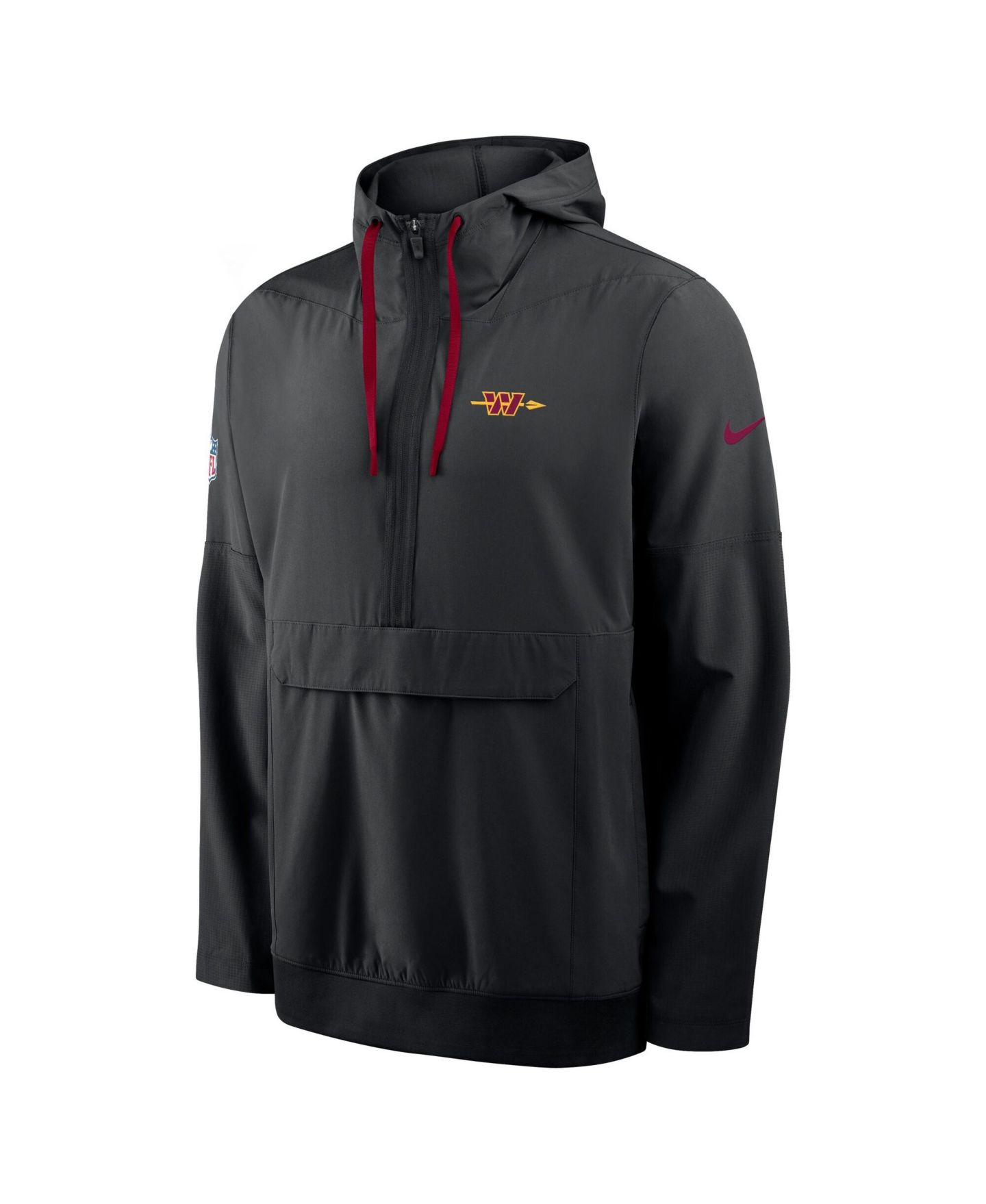 Мужская куртка Nike Black Washington Commanders Alt Anorak Half-Zip Hooded — фото 2
