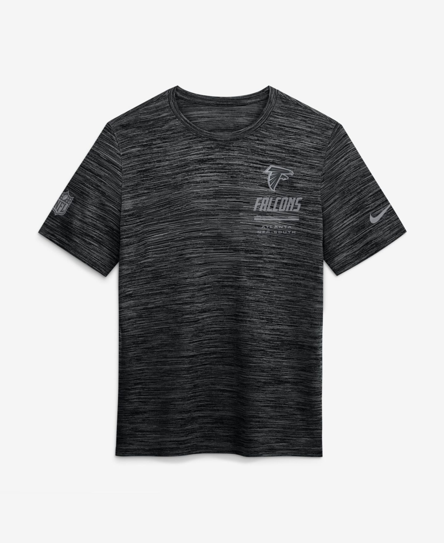 Мужская футболка Nike Black Atlanta Falcons Sideline Double Covered Dri-FIT Velocity — фото 5