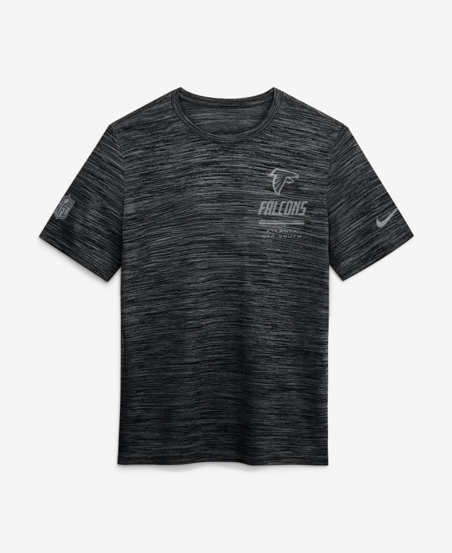 Men's Black Atlanta Falcons Sideline Double Covered Dri-FIT Velocity T-Shirt