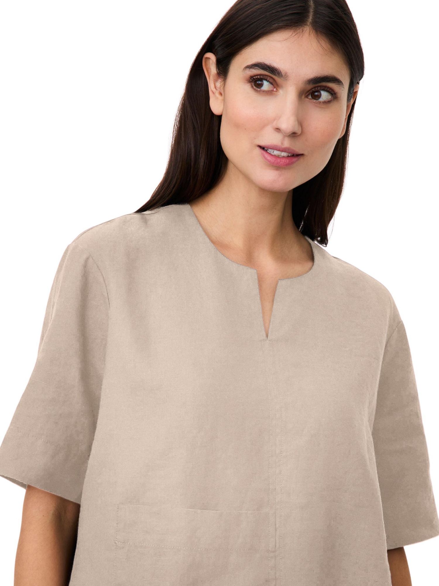 Women's Madolorea Linen Short Sleeve Tunic Top