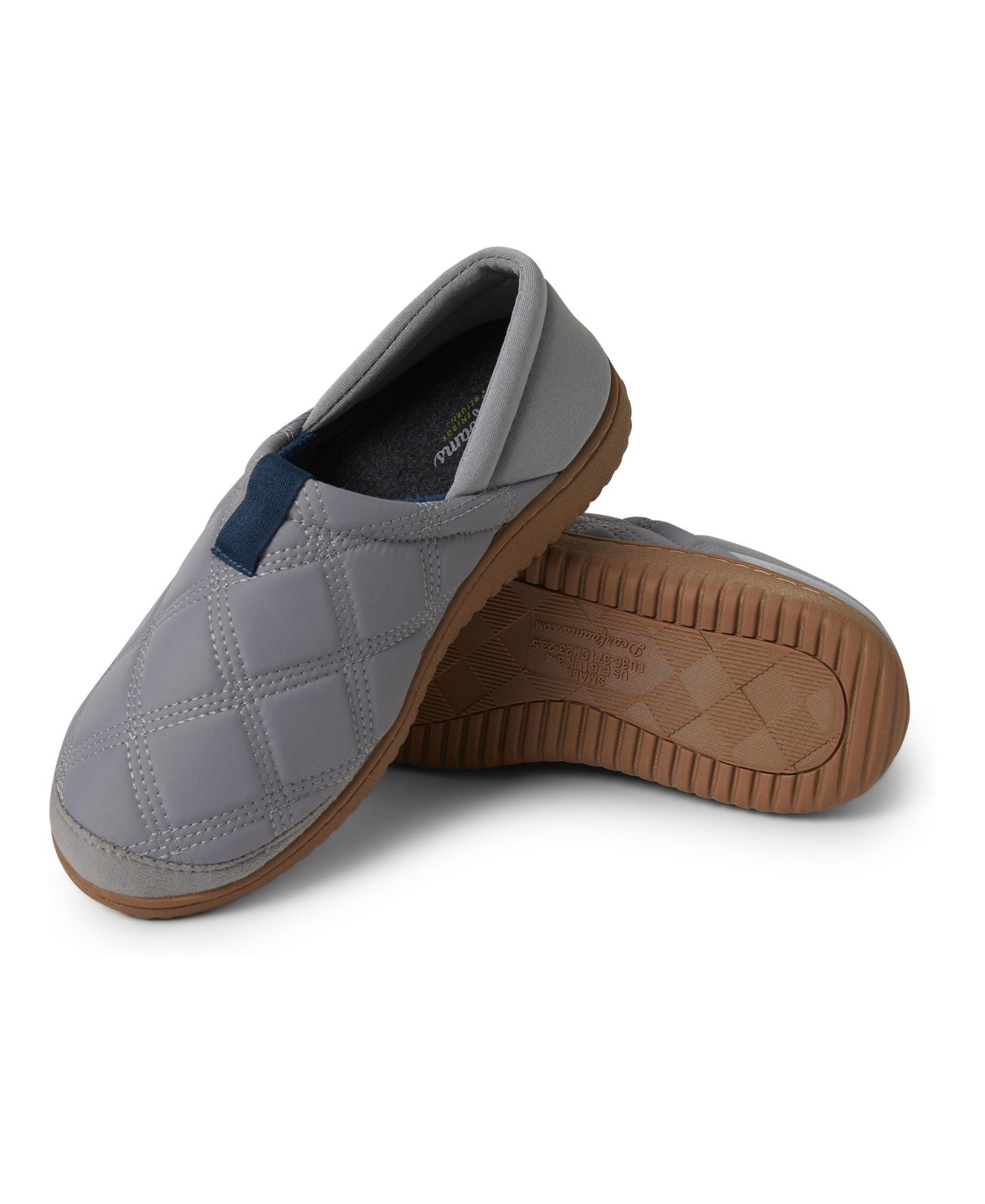 Женские тапочки Dearfoams River Closed Back Collapsible Heel House Shoe Slipper, цвет: Средний серый — фото 2