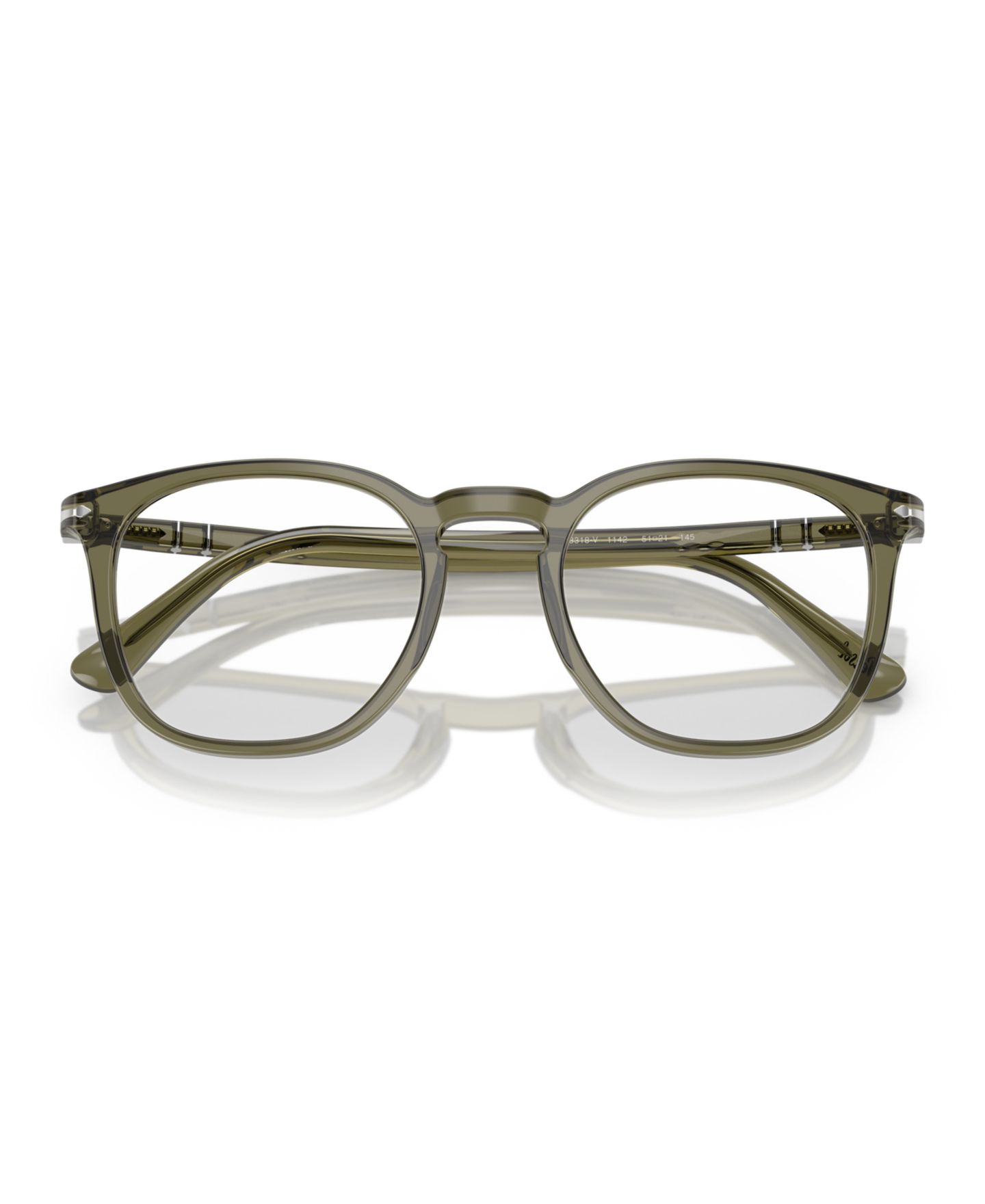 Очки Persol Unisex Eyeglasses, PO3318V, цвет: Оливковый прозрачный зелёный — фото 5
