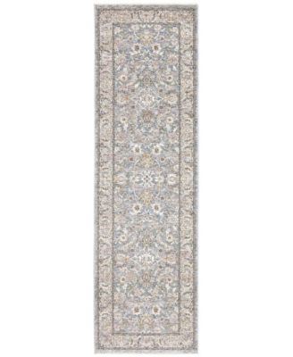 Maharaja 70E Blue and Ivory 2'3" x 7'6" Runner Rug