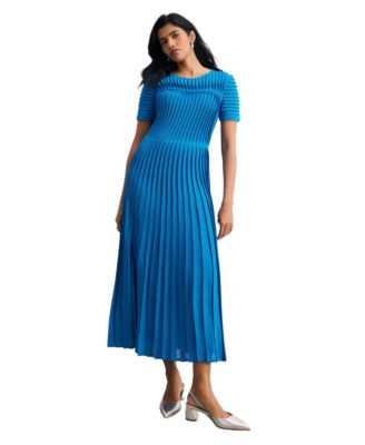 Women's Allegra Stretch Knit Pleated Midi Dress