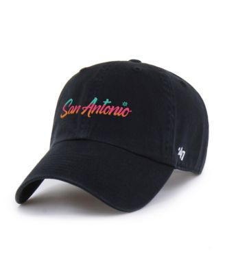 Men's Black San Antonio Spurs Region Clean Up Adjustable Hat