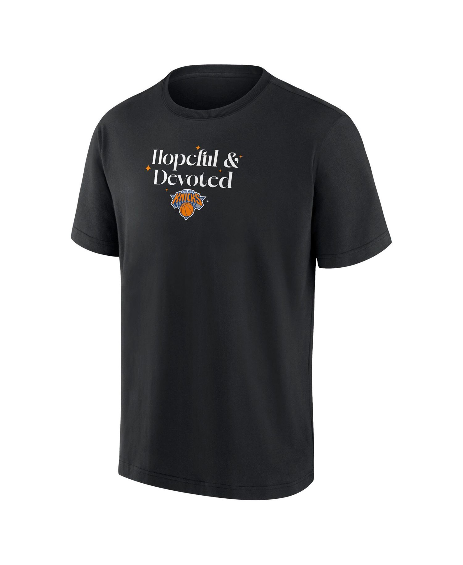 Men's Black New York Knicks Hopeful Devoted Heavyweight T-Shirt