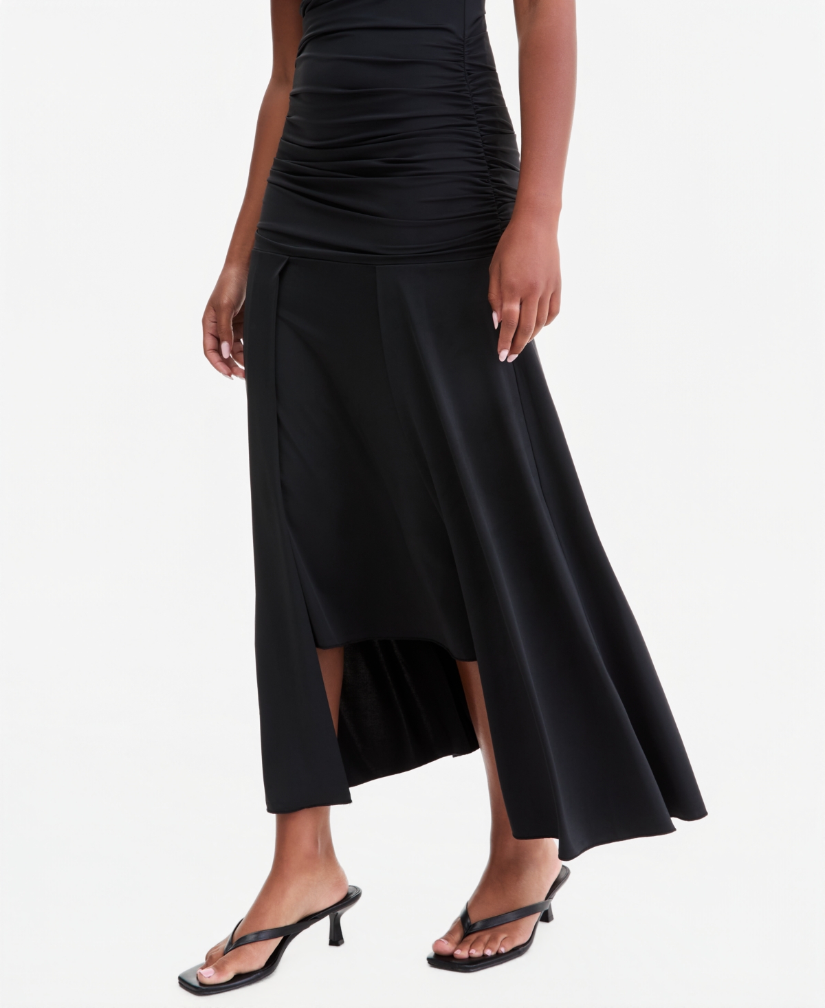 Bar Iii Women's Ruched Cap-Sleeve Midi Dress, Macy's Exclusive
