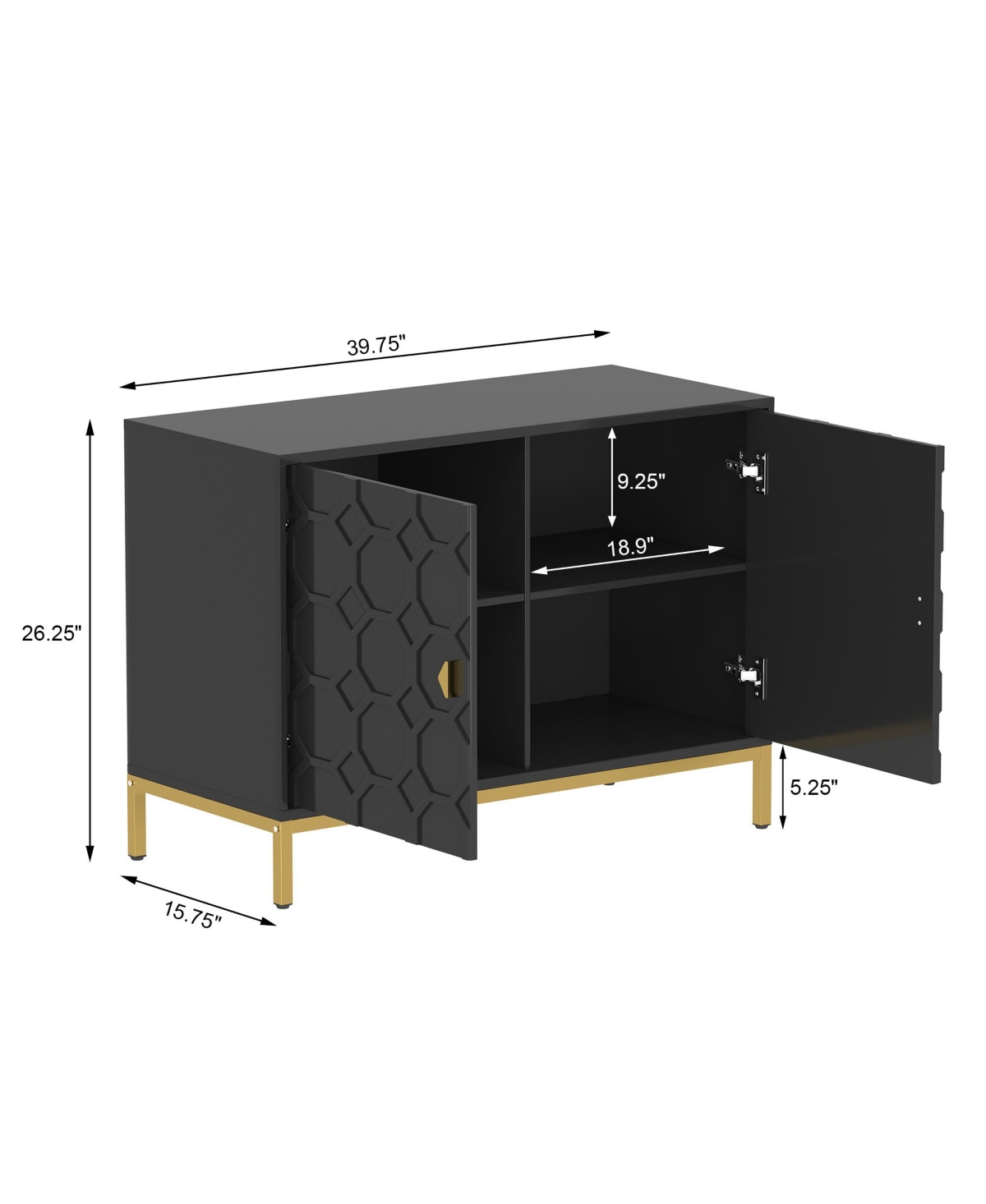 Clihome Freestanding Storage Cabinet -Door Accent