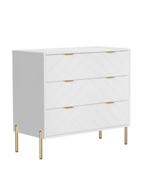 3 Drawers Storage Chest, 32 Inch Monden Chest of Drawers, 3 Tier Storage Cabinet for Hallway, Living Room