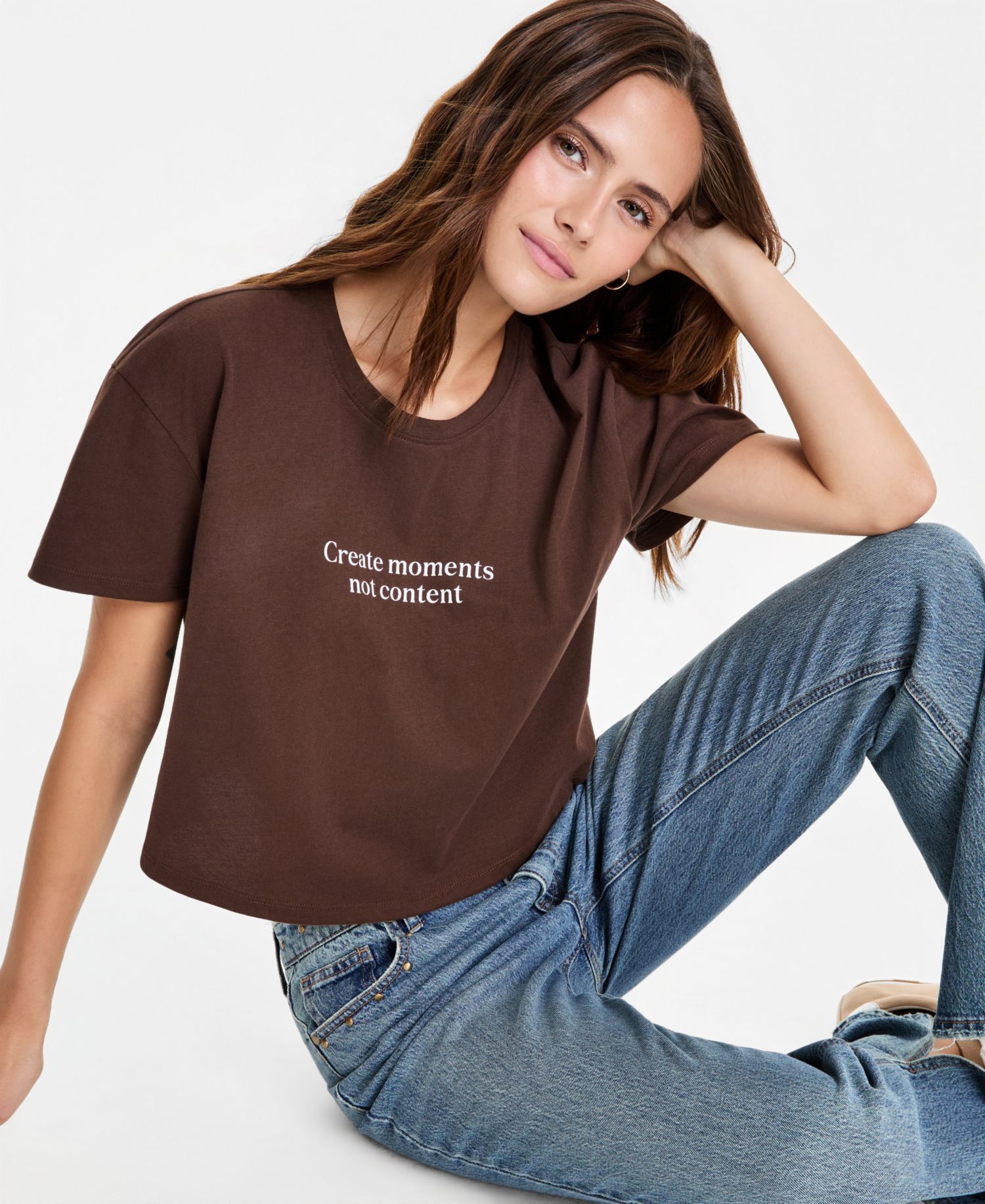Women's Cotton Cropped Create Moments Tee