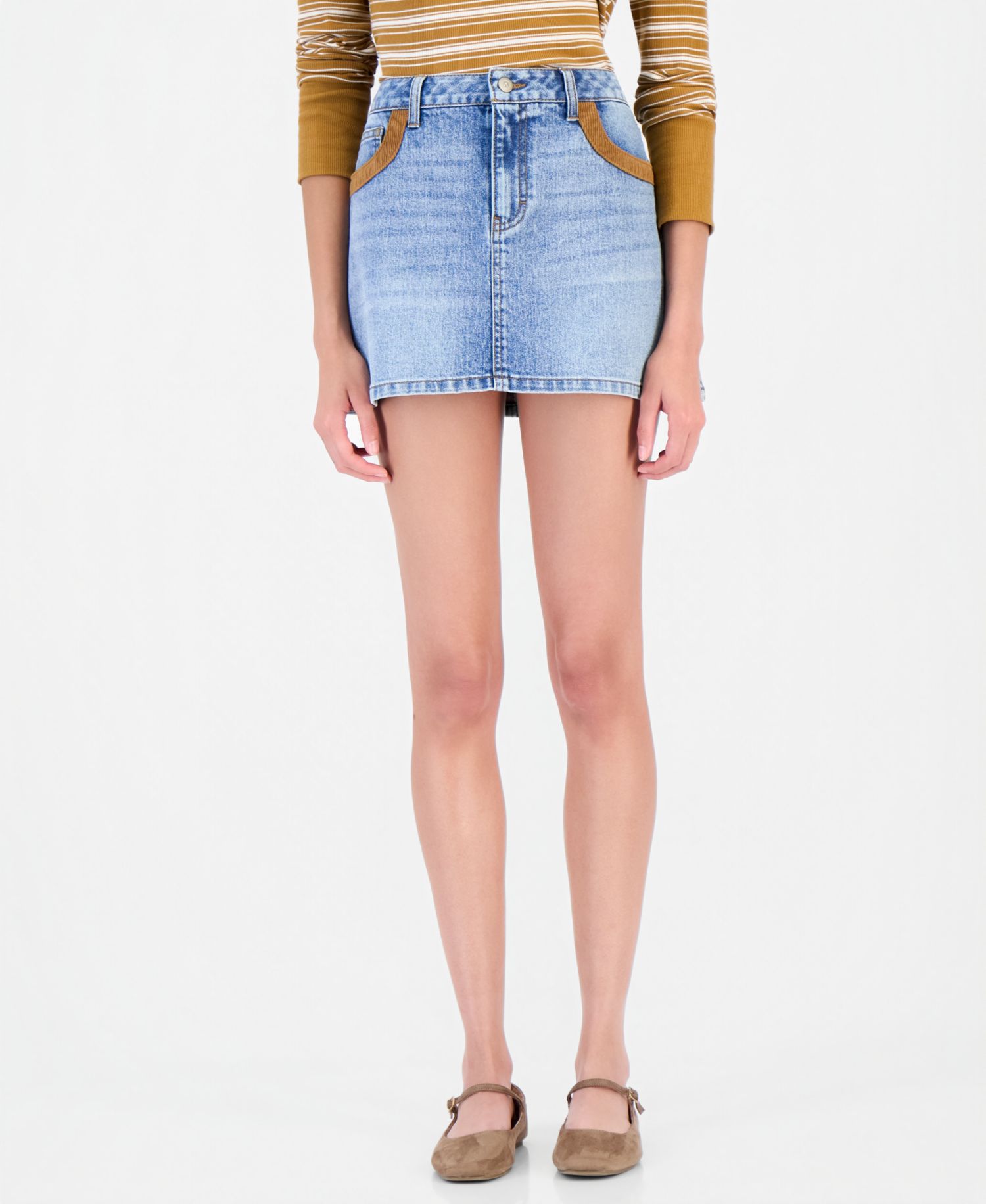 Women's Denim A-Line Mini Skirt