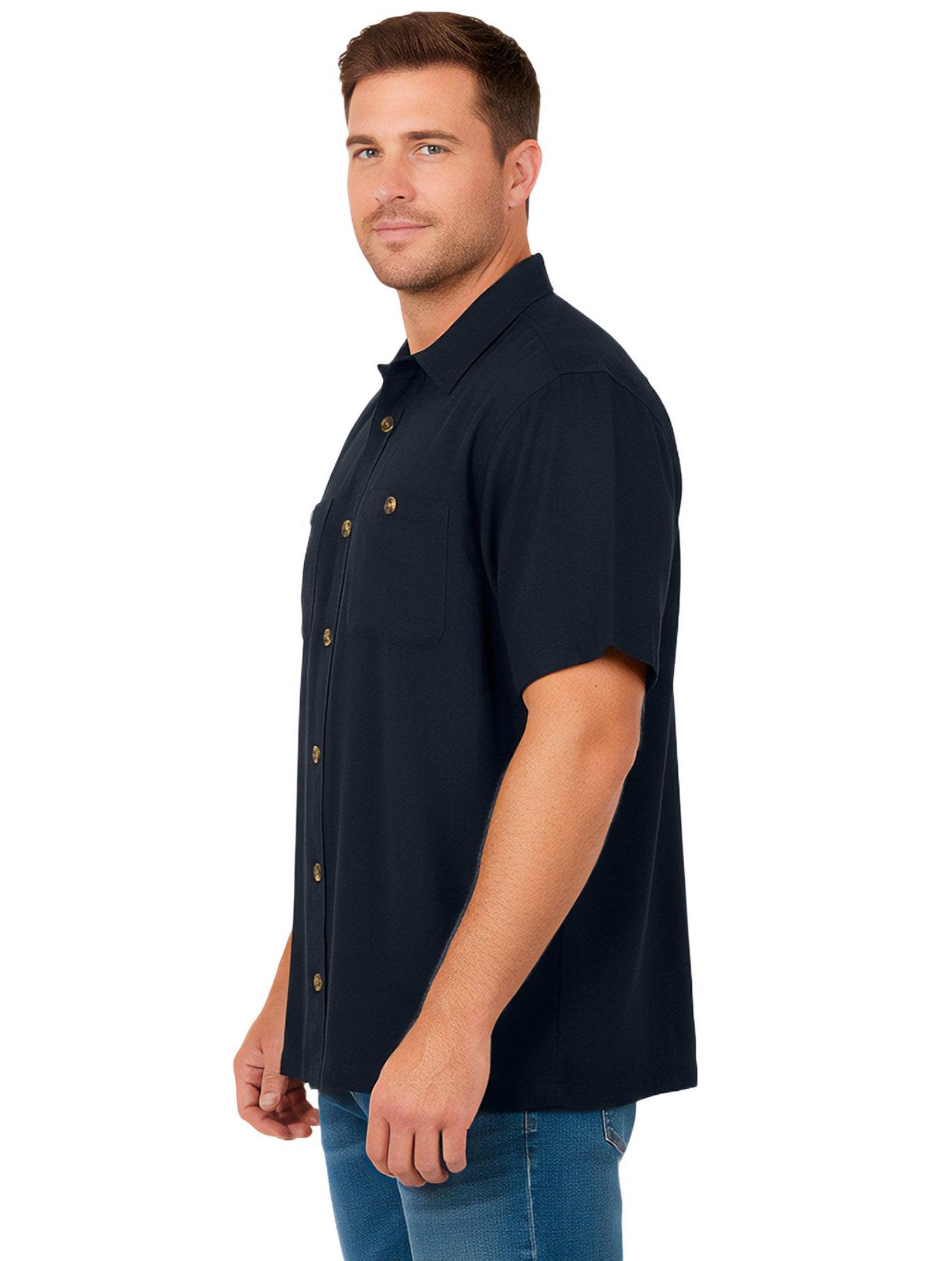 Men's Short-Sleeve Linen Shirt