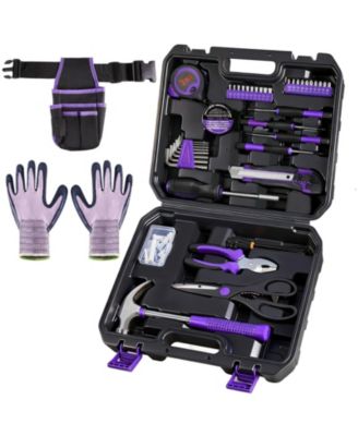 Household Tool Set Hand Kit Waist Pouch Gloves Home Repairs DIY Crafts