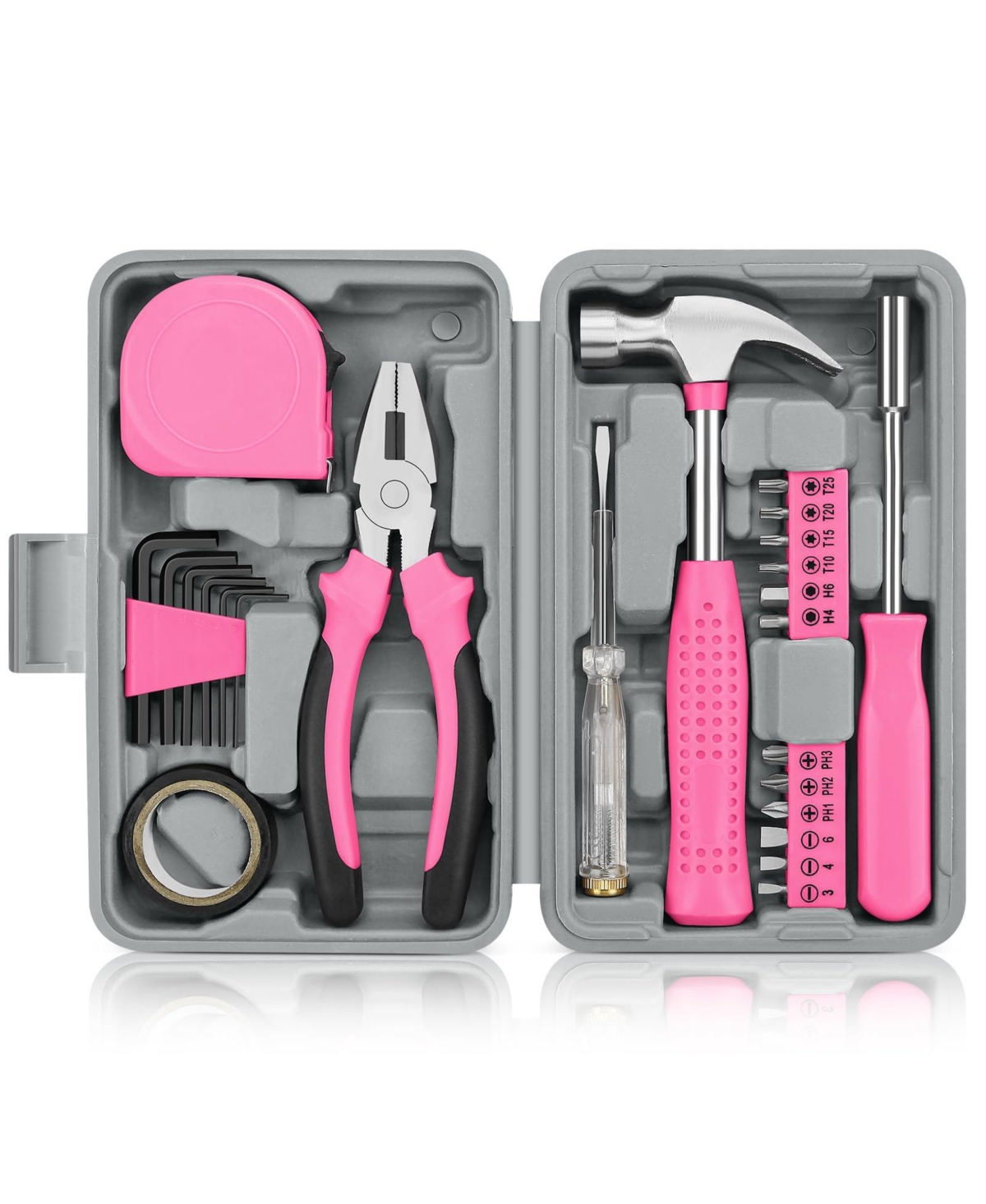 Xdovet Home Diy Tool Kit Repair Set Storage Case - Pink
