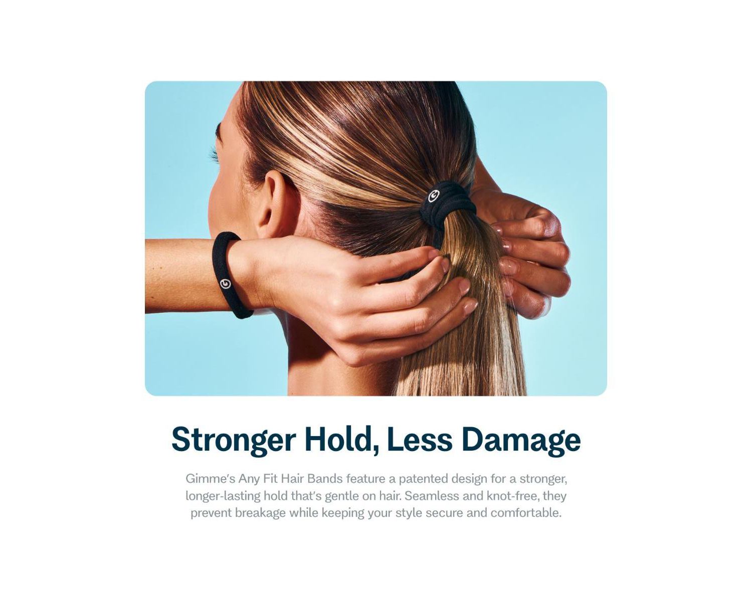 Medium Hold Hair Bands - Seamless Spandex and Nylon Ties for All Hair Types - Damage-Free, Comfort Fit Ponytail Holders - 12 Pack