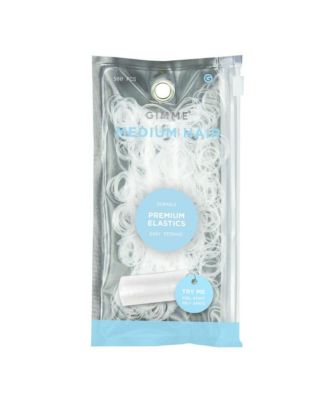 Medium Hair Premium Elastics - Clear Hair Ties with Innovative Storage Stack - No-Slip, Durable Bands for All Day Use - 500 Pack