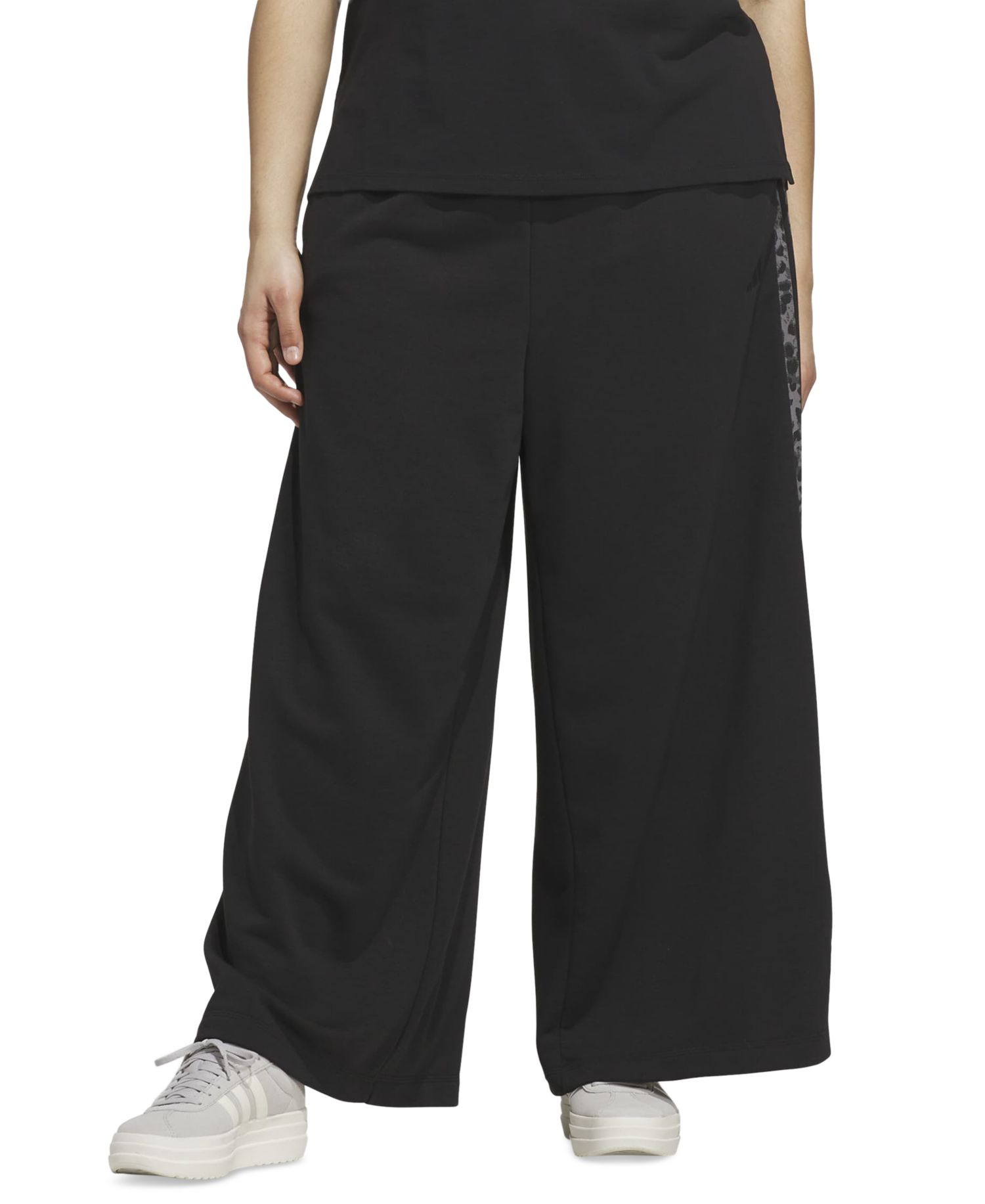 Plus Size Animal Print French Terry Pants