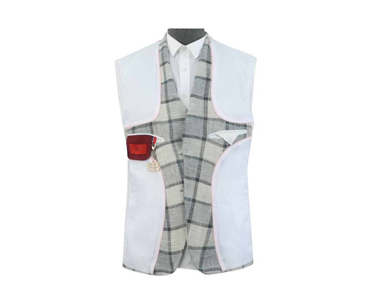 Men's Slim Fit Big Plaid Sports Blazer