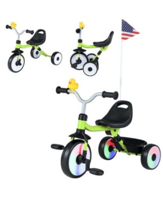 Kids Tricycle with Adjustable Seat and Storage Basket