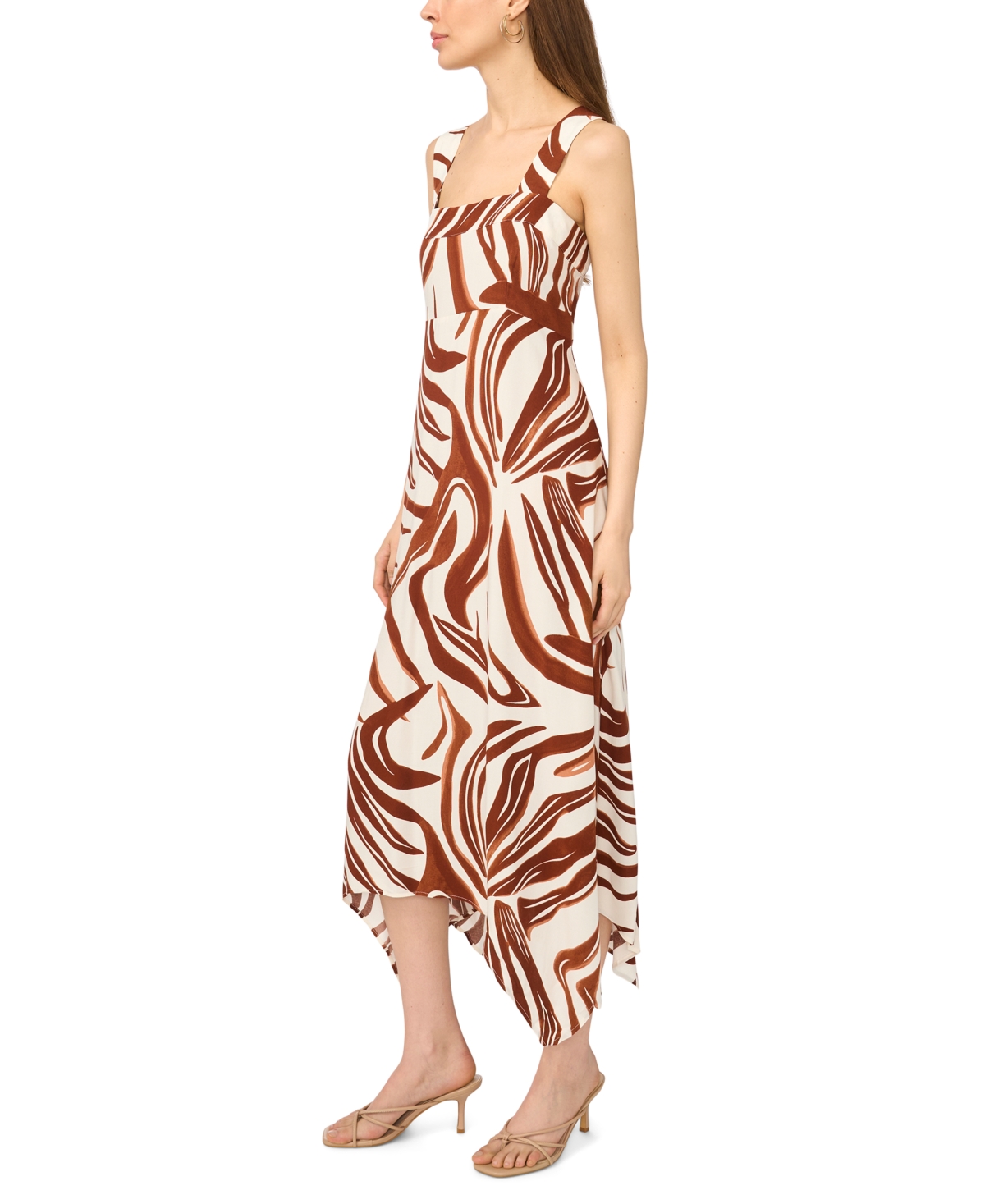 Msk Women's Sleeveless Square Neck Maxi Dress