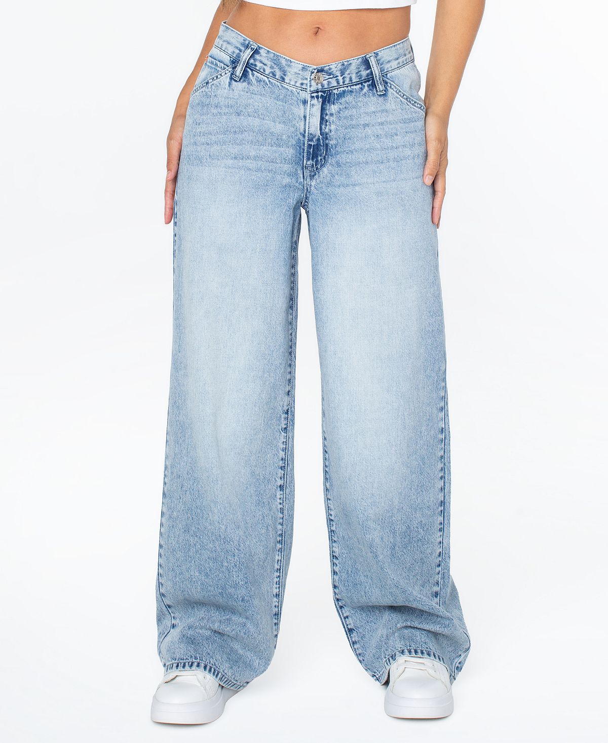 Celebrity Pink Women's Mid-Rise Wide-Leg Slouchy Jeans view 3 — MAYCSS fashion products