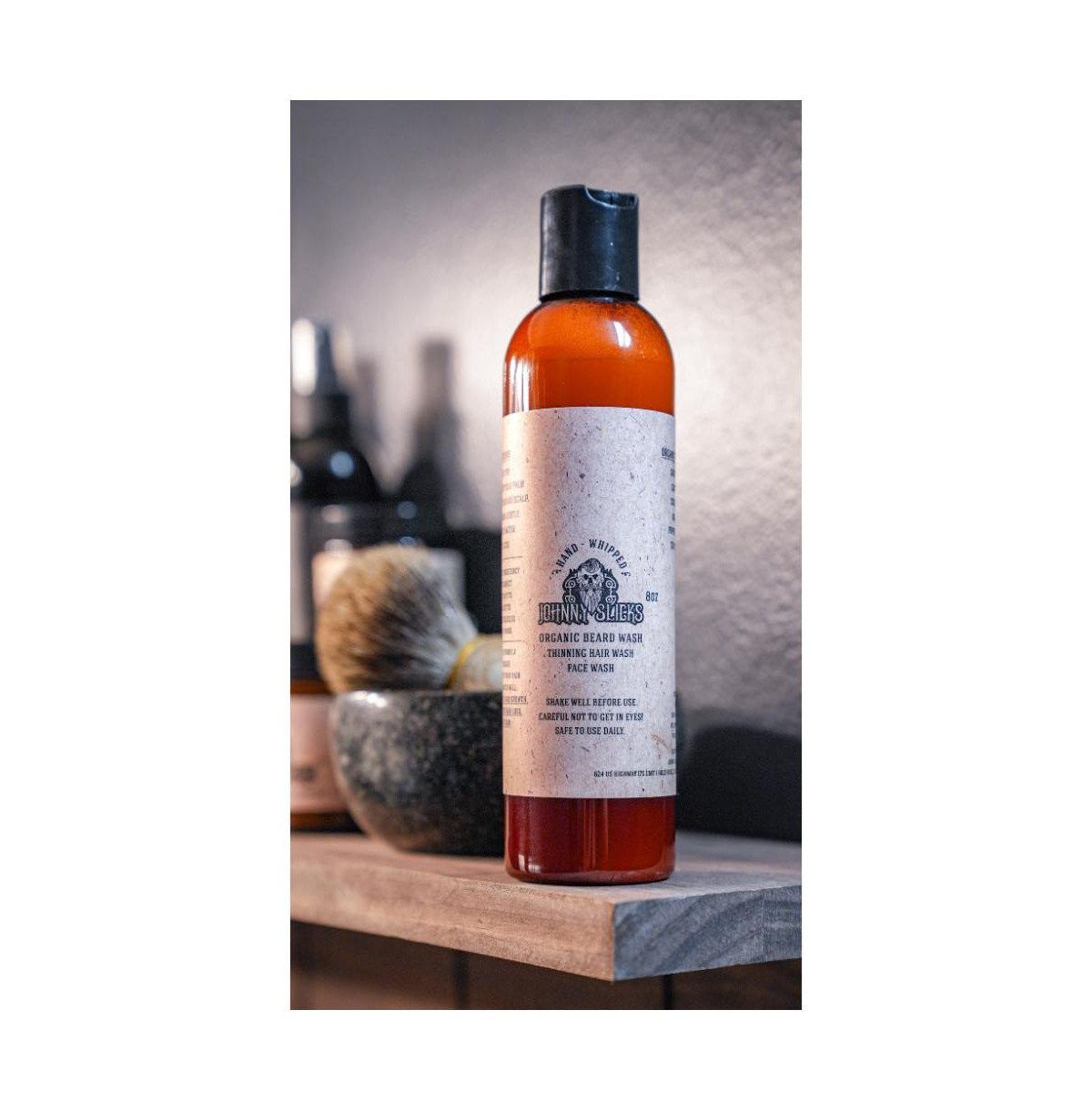 Johnny Slicks Hand Whipped Beard Wash |Supports Beard and Skin Health | 8oz