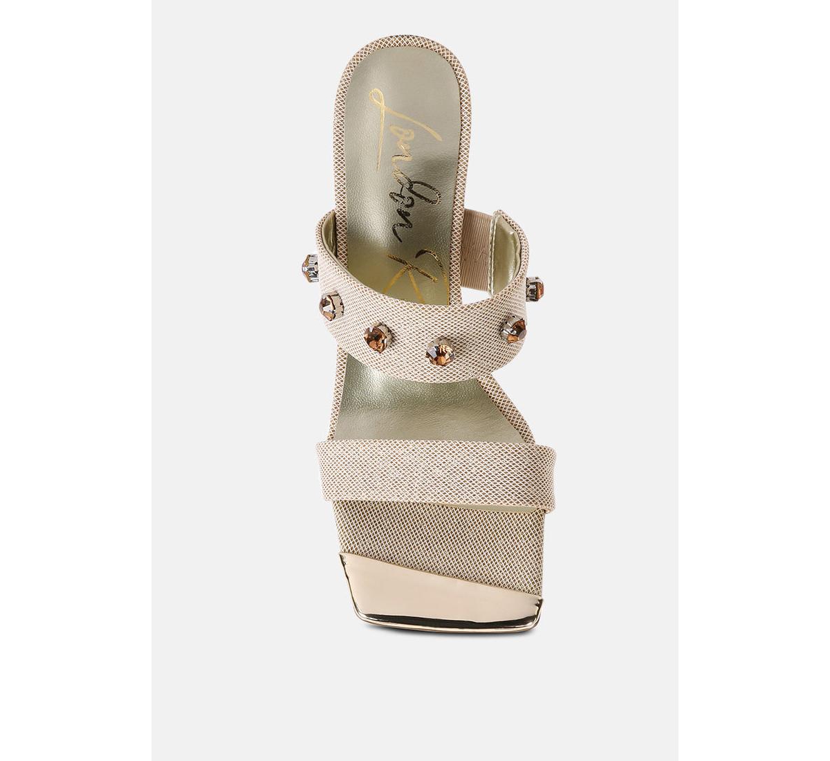 edm queen diamante embellished glitter sandals