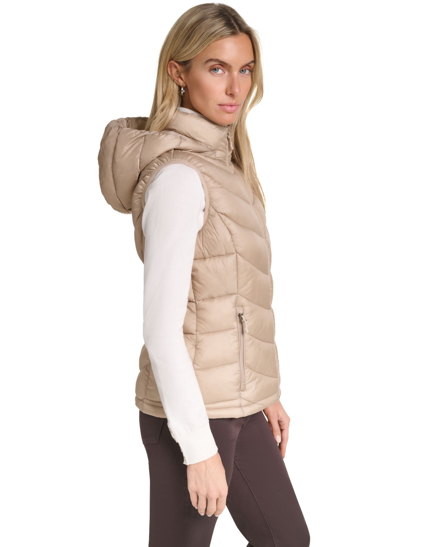 Women's Packable Hooded Puffer Vest