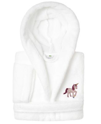 Kids Unicorn Super Plush Double-Brushed Hooded Bathrobe