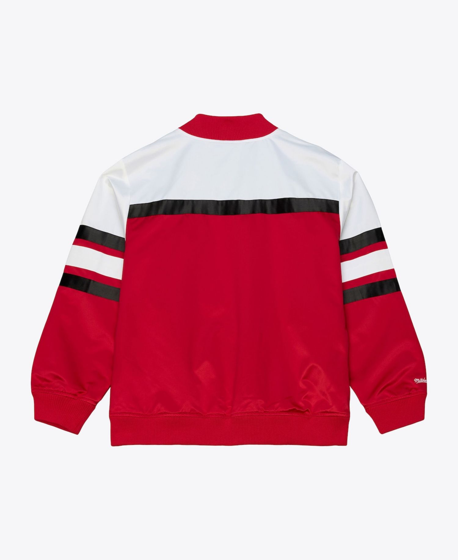 Men's Red Chicago Bulls Hardwood Classics Head Coach Lightweight Satin Full-Snap Jacket