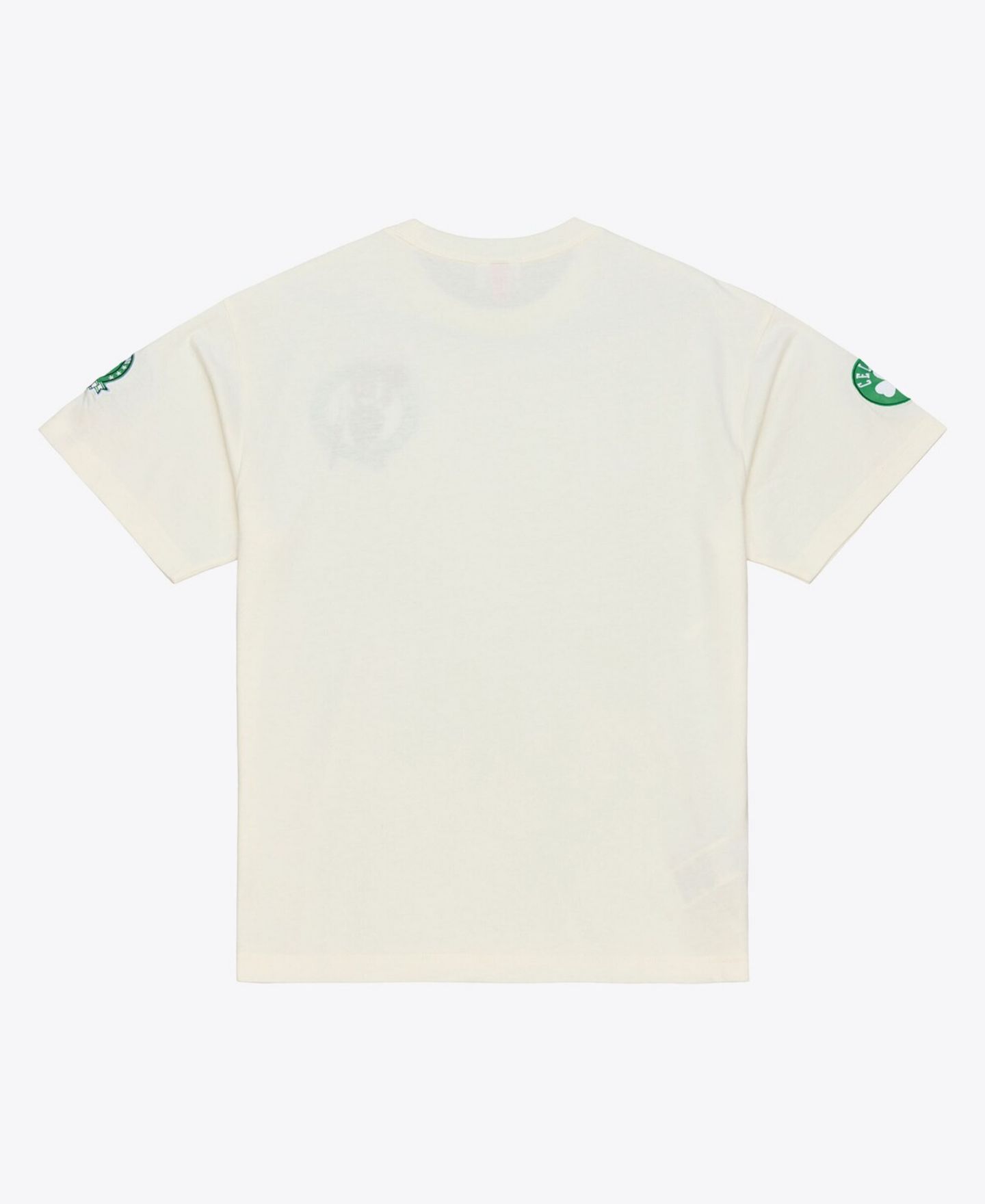 Мужская футболка Mitchell & Ness Cream Boston Celtics Hardwood Classics Chainstitch Premium — фото 2