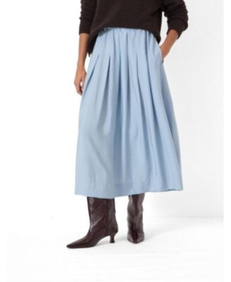 Women's Pleated Air Flow Midi Skirt