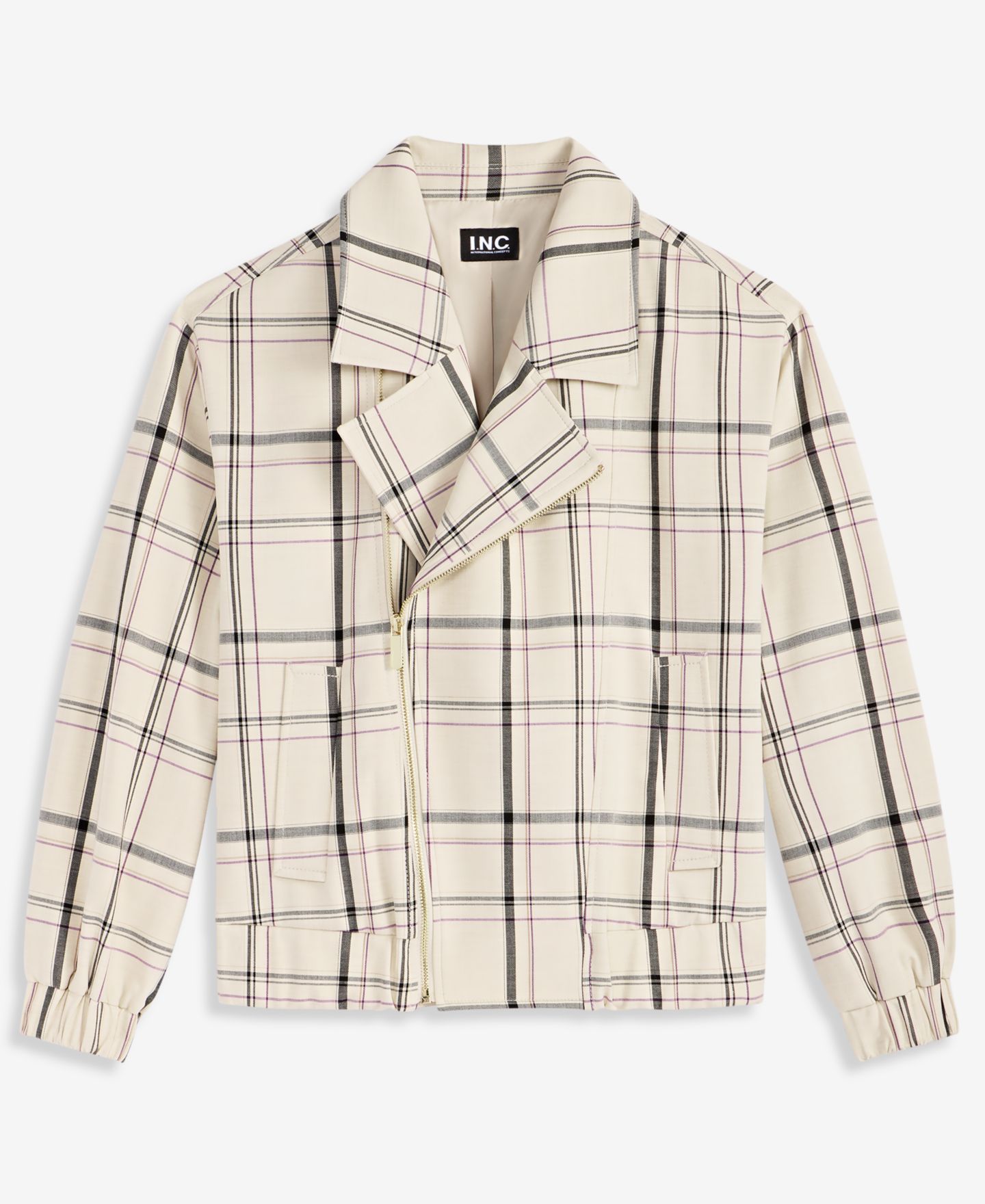 Женская куртка I.N.C. International Concepts Arlee Oversized Plaid Biker, цвет: Клетчатый — фото 6