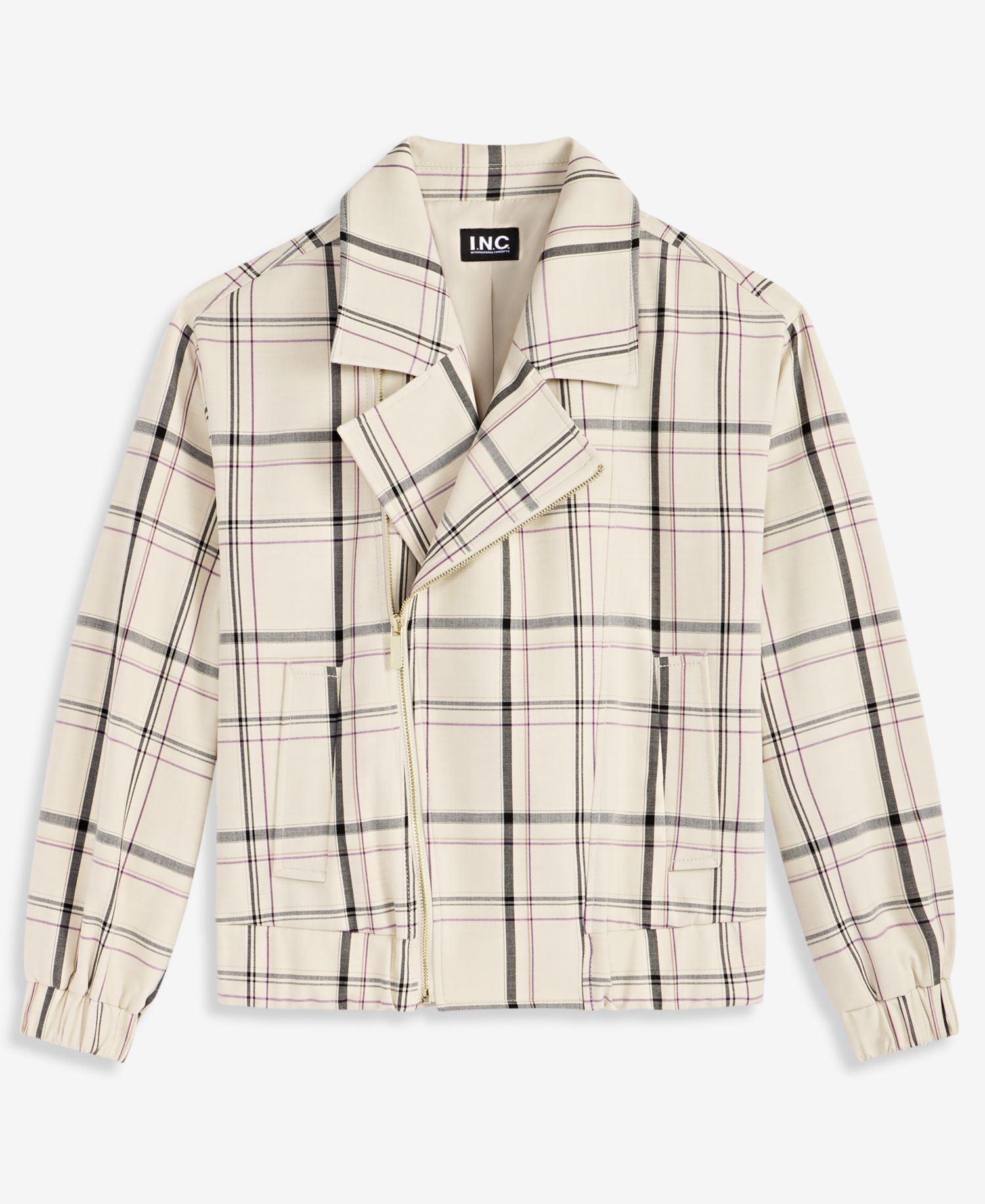 Women's Arlee Oversized Plaid Biker Jacket