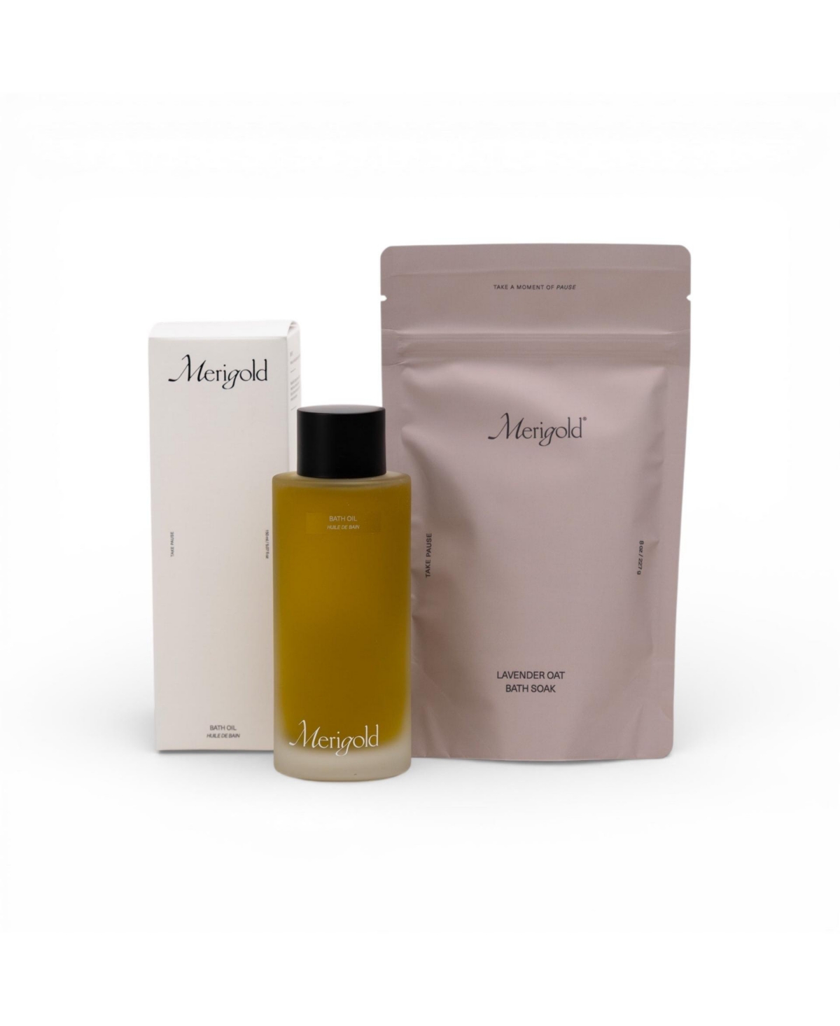 Merigold, Bath Oil and Lavender Oat Bath Soak Bundle