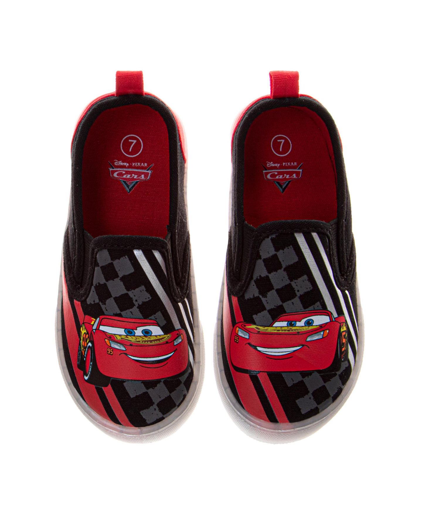 Детские кроссовки Cars Disney Pixar Lightning McQueen Boys Shoes, Boys Slip On, Canvas Shoes - Kids Casual Sneakers Shoes (Little Kid 7-12) — фото 5