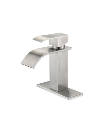 Single Handle Waterfall Spout Bathroom Faucet for Sink