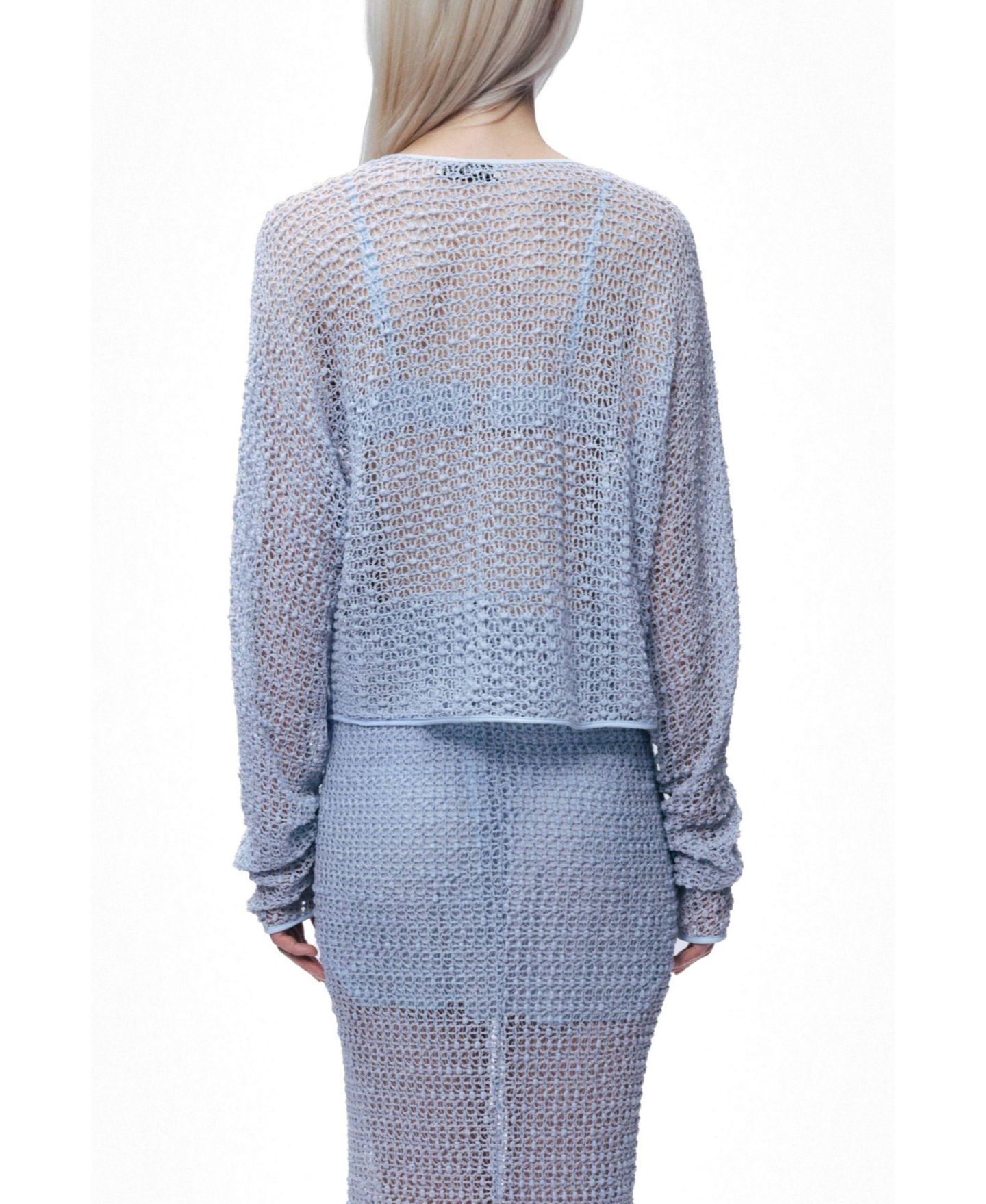 Женская блузка NOCTURNE Wrap Mesh, цвет: Синий — фото 3