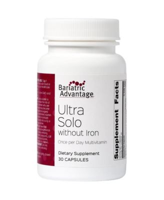 Ultra Solo Without Iron Once Per Day Daily Multivitamin for Bariatric Patients with Thiamin, Vitamin A and More 30 Capsules